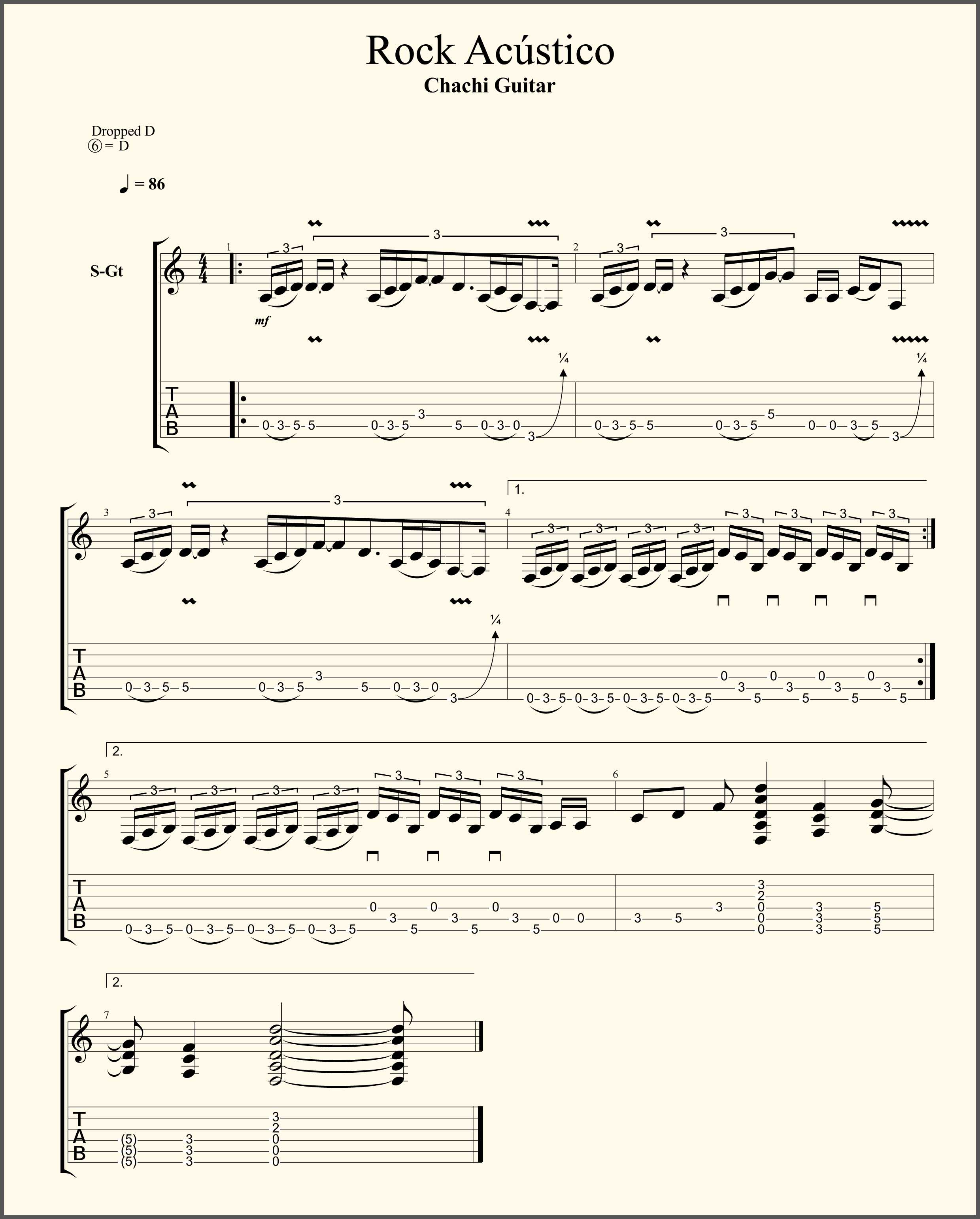 Canciones De Rock Fáciles Para Guitarra Acústica
